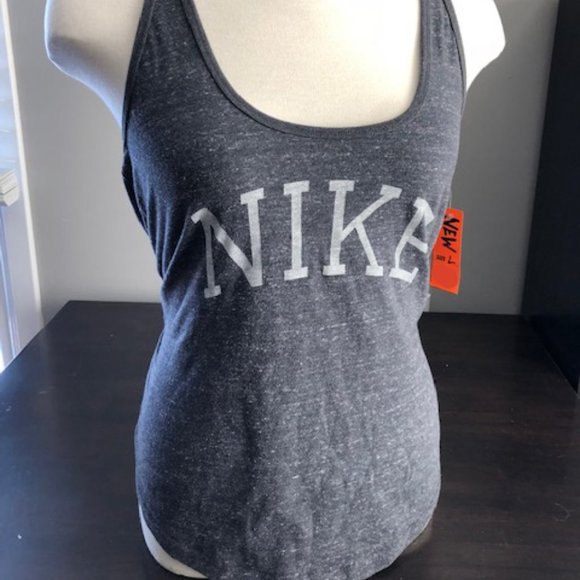 2/$20 DEAL - Nike Vintage Style Heather Grey Athletic Tank L - Picture 1 of 3